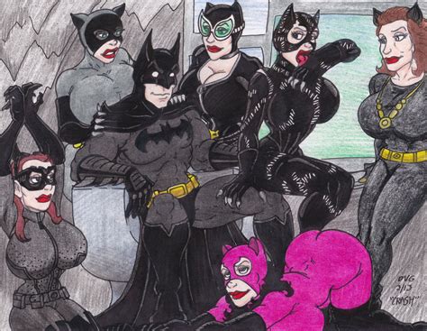 Catwoman Harem Gotham City Group Sex Superheroes