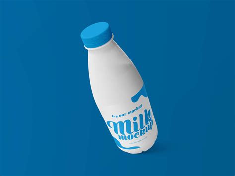 plastic milk bottle mockup psd set good mockups