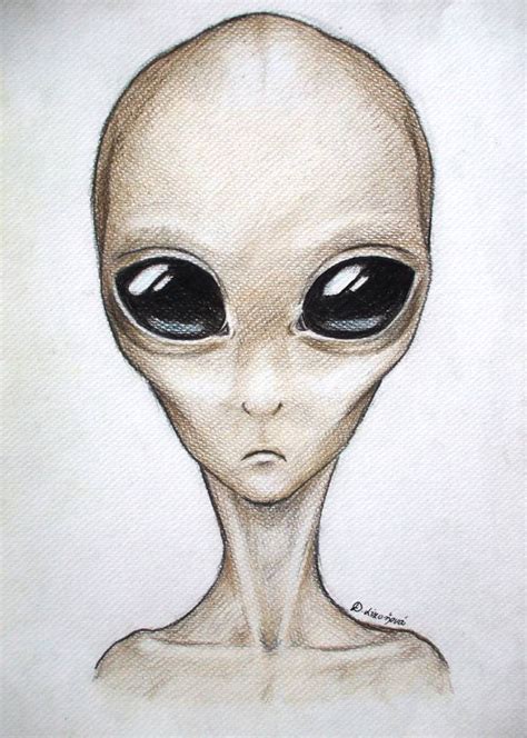 Gray Alien By Dewilish On Deviantart In 2020 Alien Drawings Grey