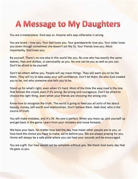 a letter from a mother to her daughter letter cgw