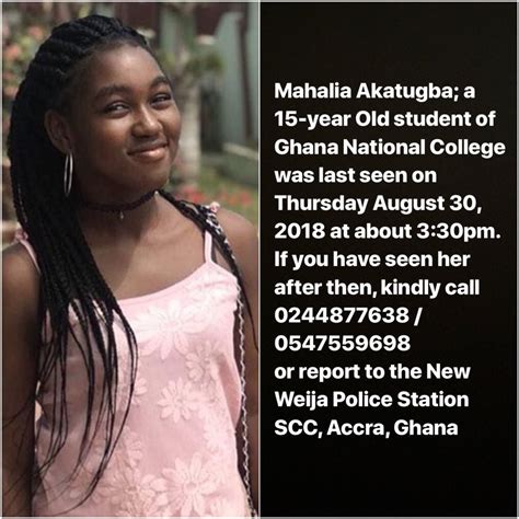 Mahalia Akatugba Nigerian Girl Missing In Ghana Photo Crime Nigeria