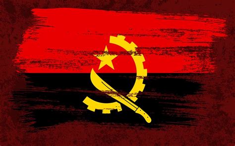Download Wallpapers 4k Flag Of Angola Grunge Flags African Countries