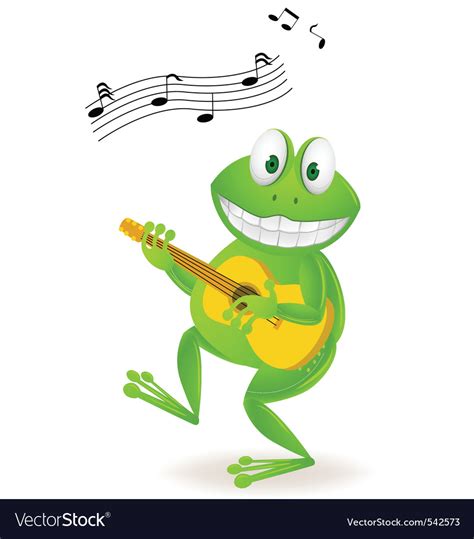 Frog Playing Music Royalty Free Vector Image Vectorstock