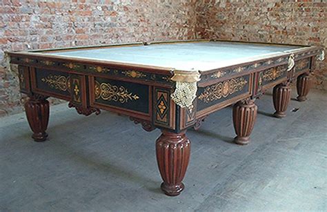 Billiard Snooker Games Table Carved And Inlaid Walnut Cox And Yeman Of London For Sale At 1stdibs