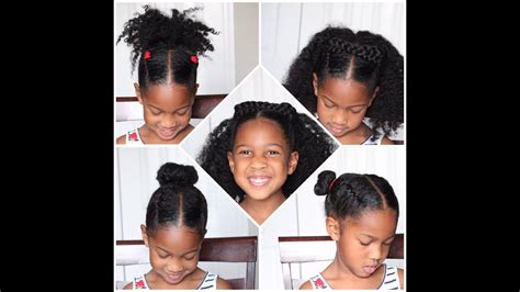 4 Easy Back To School Natural Hairstyles For Kids Youtube