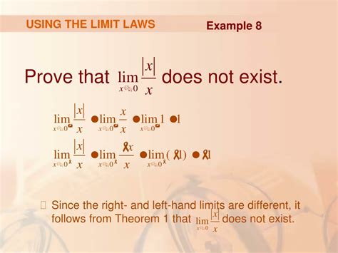 PPT - 2.3 Calculating Limits Using the Limit Laws PowerPoint ...