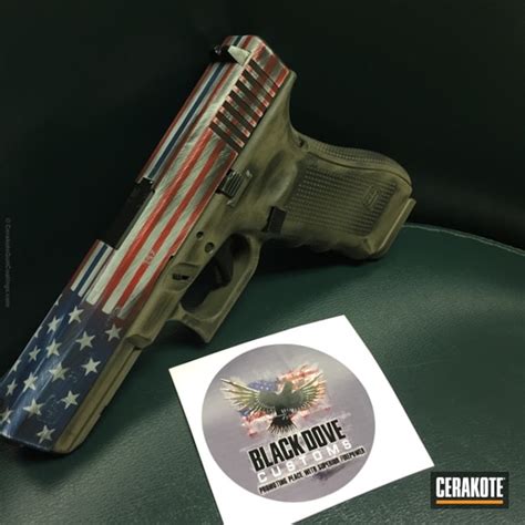 Glock Handgun In An American Flag Cerakote Finish By Ricco Tumminello