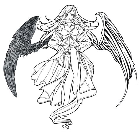Angels Line Drawing At Getdrawings Free Download