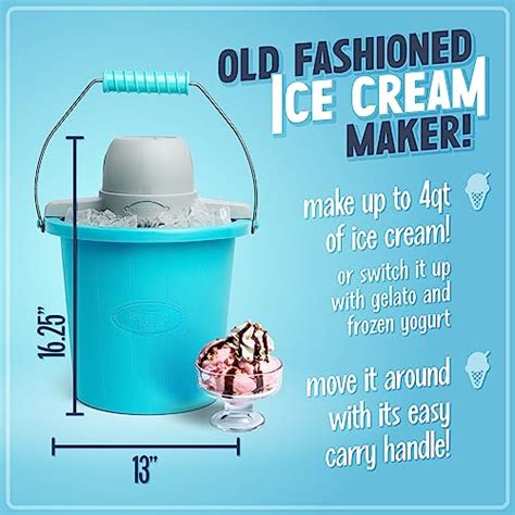 Nostalgia Electric Ice Cream Maker Old Fashioned Soft Serve Ice Cream Machine Makes Frozen