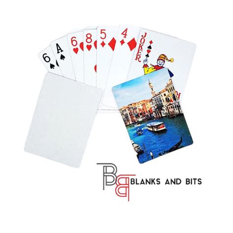 Sublimation Playing Cards Blank Deck Of 54 Blanks And Bits