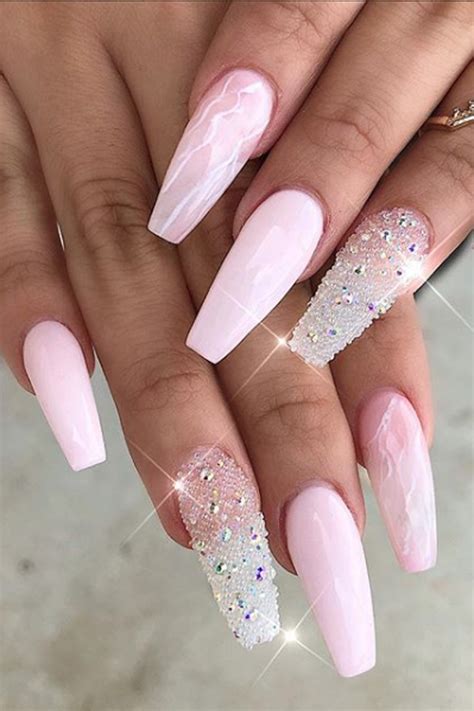12 Dead Serious Ways To Wear Coffin Nails Coffin Shape Nails Pink
