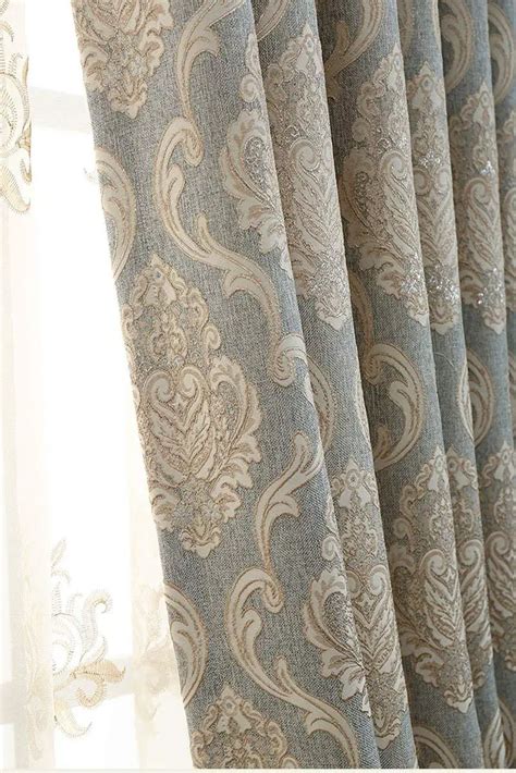 100 Polyester High Quality Luxury Damask Design Curtain Jacquard