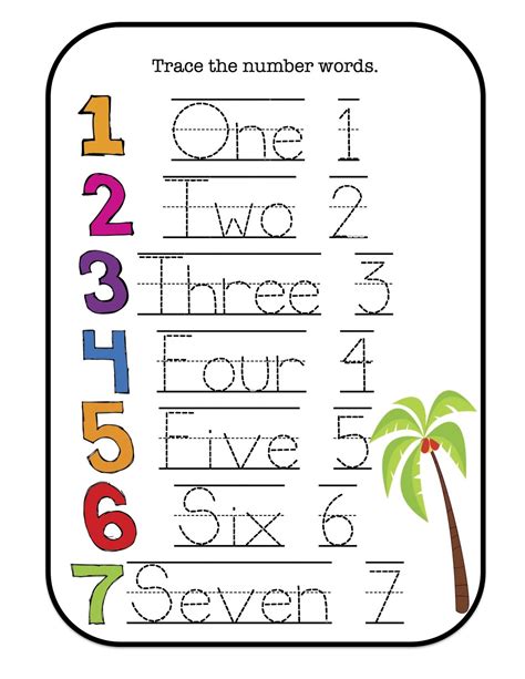 Trace Numbers 1 10 Free Printable