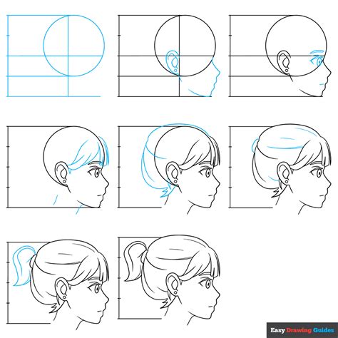 How To Draw An Anime Head And Face In Side View Easy Step By Step