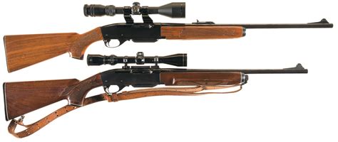 Two Scoped Remington Sporting Semi Automatic Rifles Rock Island Auction