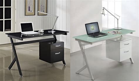 To stop working outside of business hours or just to get a comfortable place to work or game, you should look at wayfair's selection of computer desks. FoxHunter Computer Desk PC Table With Glass Top 2 Drawers ...
