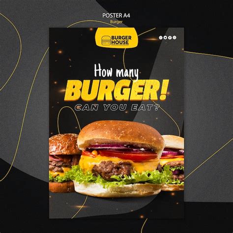 Free Psd Burger Poster Template Design