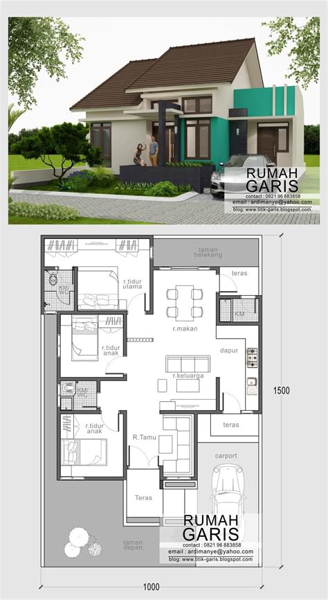 Desain rumah minimalis 2 lantai lebar 9 meter terbaru desain via modelrumahminimalis.co. Gambar Rumah Minimalis Sederhana Leter U | Desain Rumah ...