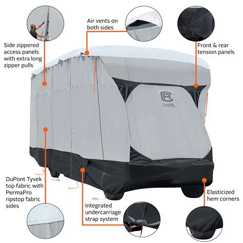 Classic Accessories Skyshield Class C Rv Cover — Gray Fits 35ftl38ft
