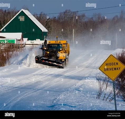 A Nova Scotia Department Of Transportation Snow Plow Truck