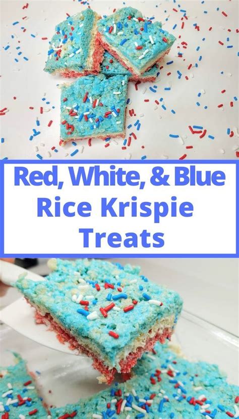 Red White And Blue Rice Krispie Treats How To Make Rice Crispy