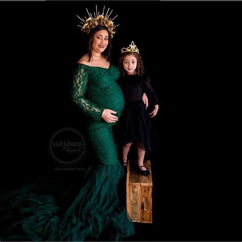 Green Lace Tulle Maternity Dress Rentals SA