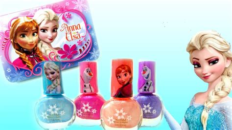 Disney Princess Frozen Nail Polish Set Plus 3d Tin Elsa Anna And Olaf