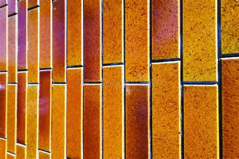 A View Of Porcelain Ceramic Tiles In Orange Color Stock Image Image