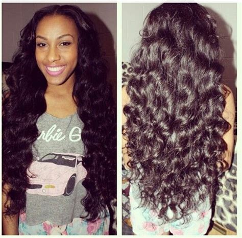Middle Part Sew In Curls Hair Pinterest Peruvian Hair Curls And