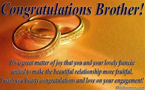 Engagement Wishes For Brother Congratulation Messages Wishesmsg