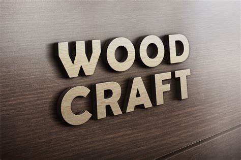 3d Wooden Logo Mockup Mockup Hunt