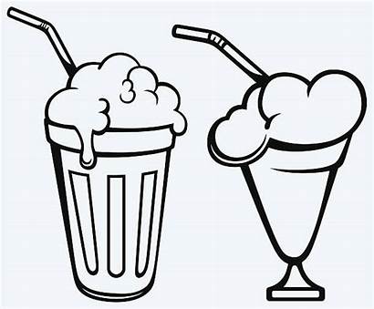 Shake Milk Milkshake Vector Illustration Background Drawing