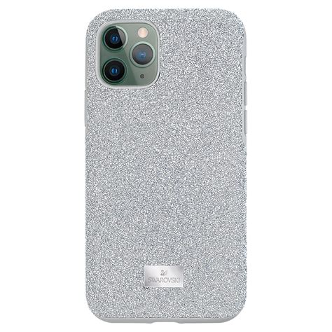 High Smartphone Case Iphone 11 Pro Silver Tone Swarovski
