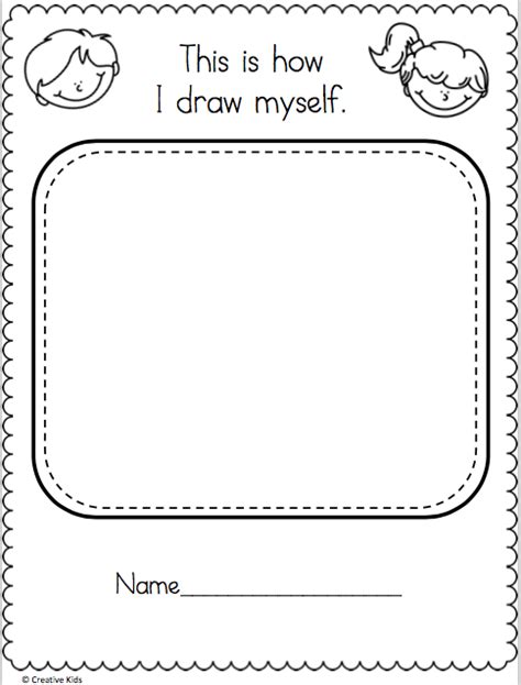 Free Draw Myself Worksheet Made By Teachers Voor Kinderen Kinderen