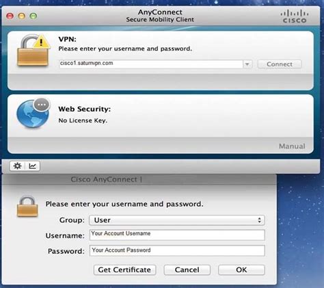The version number may be different from the screenshot above. Cisco AnyConnect for Mac OS X -SaturnVPN