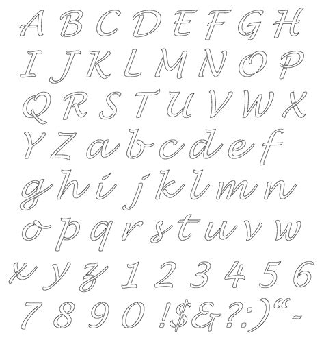 I like to use them for a variety of alphabet activities. Free+Printable+Alphabet+Stencil+Letters+Template | Free printable letter stencils, Letter ...