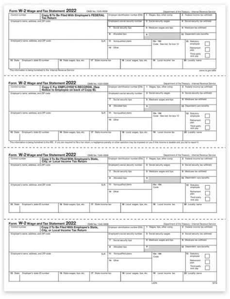 W2 Tax Forms For Employees 4up V2 Copy B C 2 2