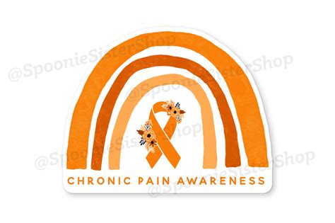 Chronic Pain Awareness Rainbow Sticker Chronic Pain Sticker Etsy