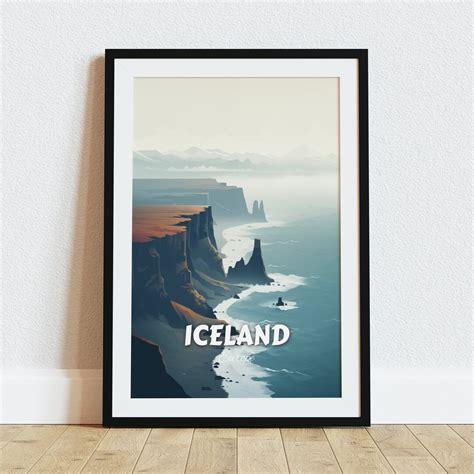 Iceland Travel Poster Wall Art Print Iceland Poster Printable Etsy