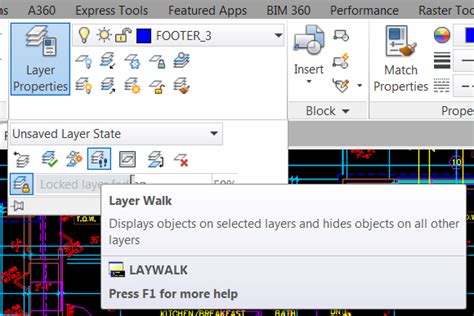 Using Autocads Layer Walk Tool Synergis