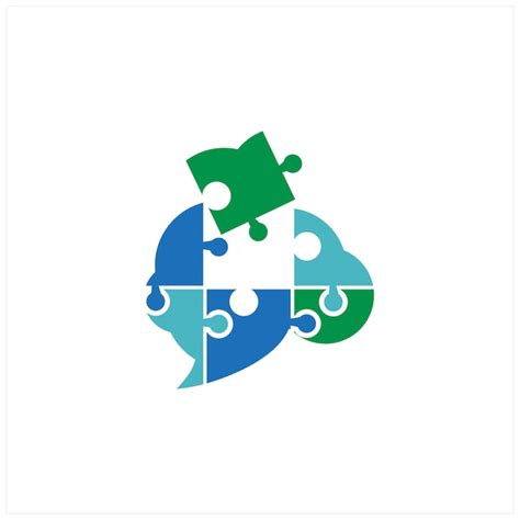 Premium Vector Brain Puzzle Logo Design Template