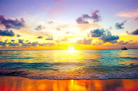 Caribbean Sunset Stock Image Image Of Coastline Exotic 41287285