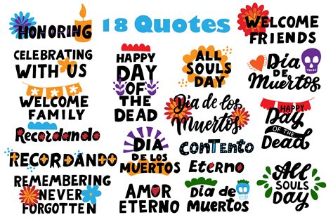 Thanks to recognition by unesco and the global sharing of information, día de los muertos is more popular than ever—in mexico and countless communities in mexico celebrate day of the dead, but styles and customs differ by region, depending on the region's predominant. Dia de los muertos, day of the dead clipart and hand lettering quotes By LettersClipArt ...