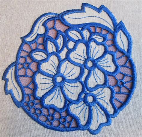 Flowers Cutwork Machine Embroidery Design Richelieu Flowers Etsy