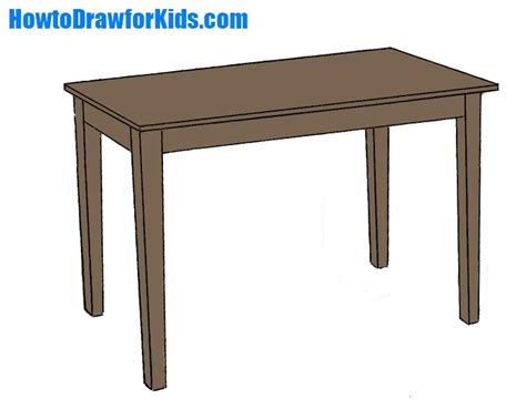 How To Draw A Table For Kids Easy Drawing Tutorial