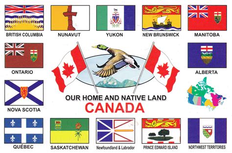 Canada And Provincial Flags Invermere British Columbia Canada