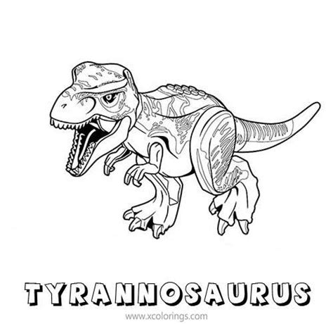 Lego Jurassic World T Rex Coloring Pages