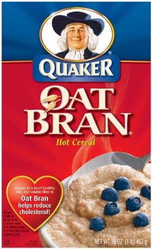 Cold Cereal Choices Quaker Hot Oat Bran Hot Cereal 16 Ounce Boxes