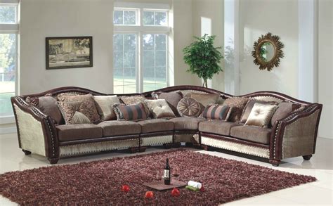 Chateau Formal Antique Style Traditional Living Room Furniture Sectional Sofa