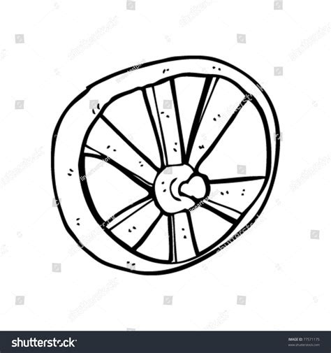 Old Wagon Wheel Cartoon Stock Vector Royalty Free 77571175 Shutterstock